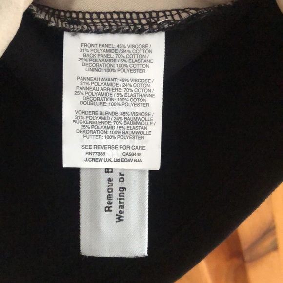 J. Crew NWT lace front tank w/ beige lining. Solid black back w/ keyhole close - Picture 10 of 10